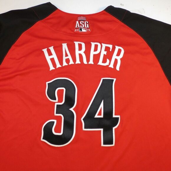 BRYCE HARPER WASHINGTON NATIONALS BASEBALL MLB ALL STAR JERSEY Mens 48 MAJESTIC - Picture 4 of 5